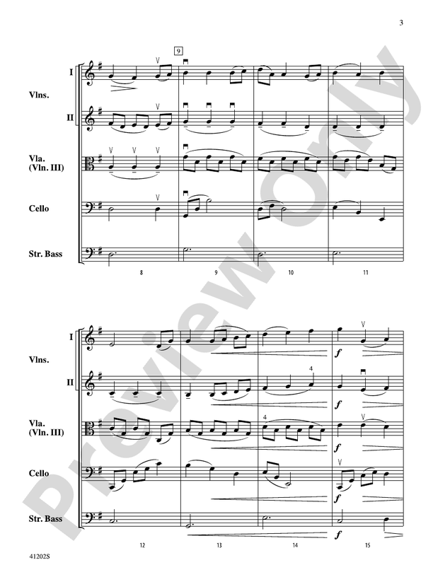 Arioso (Grade 3) – String Orchestra Conductor Score & Parts (Digital Download)