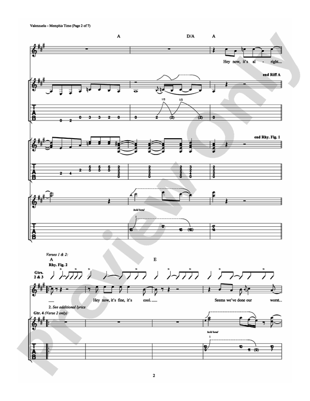 Memphis Time - Guitar TAB (Digital Download)
