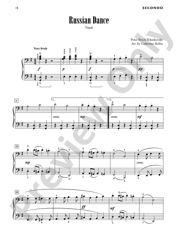 Russian Dance (Tr√©pak) - 1 Piano, 4 Hands (Digital Download)