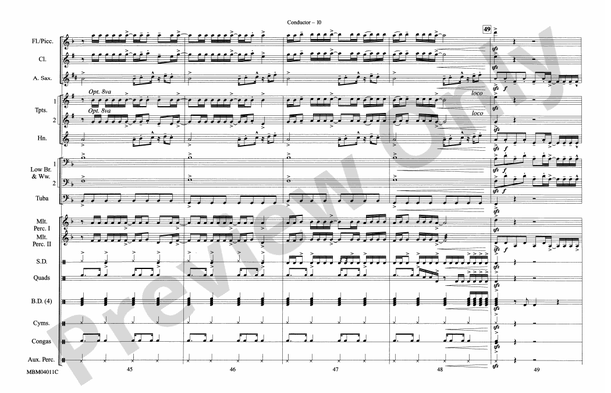 Crazy in Love (Arr. Ralph Ford) – Marching Band Conductor Score & Parts (Digital Download)