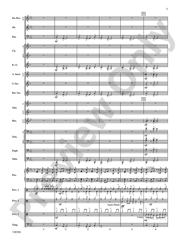 Danzas Cubanas - Concert Band Conductor Score & Parts (Digital Download)