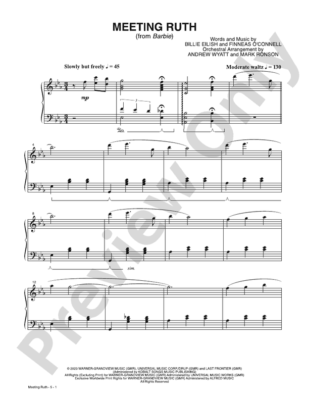 Meeting Ruth (from Barbie) - Piano (Digital Download)