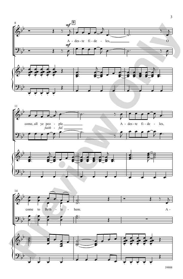 Adeste Fideles - SATB Choral Octavo (Digital Download)