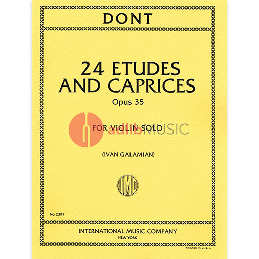 Dont - Etudes & Caprices Op35-  Violin Solo edited by Galamian IMC IMC2397