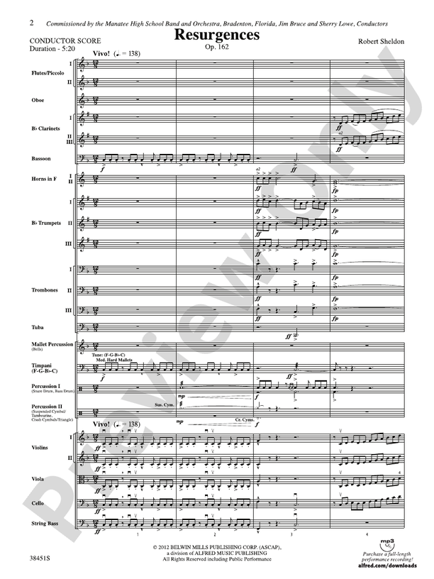 Resurgences – Ful Orchestra Conductor Score & Parts (Digital Download)