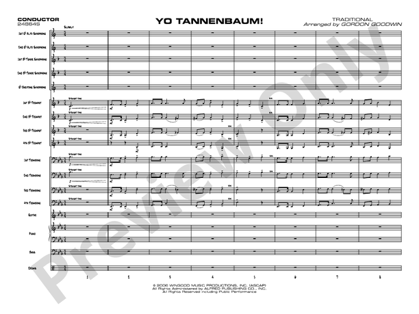 Yo Tannenbaum! - Jazz Ensemble Conductor Score & Parts (Digital Download)