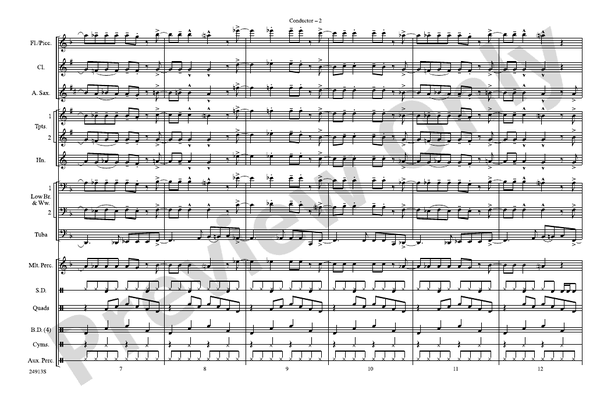 Brown Sugar – Marching Band Conductor Score & Parts (Digital Download)