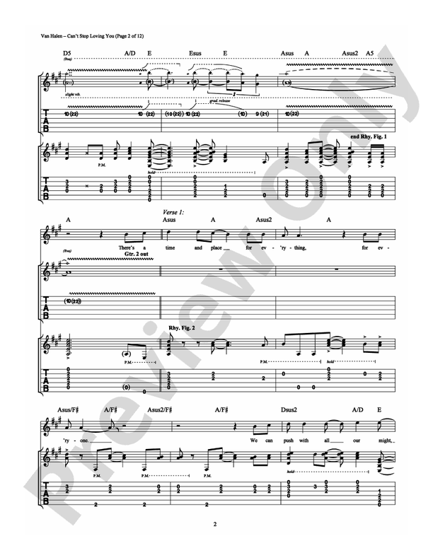 Can't Stop Loving You - Guitar TAB (Digital Download)