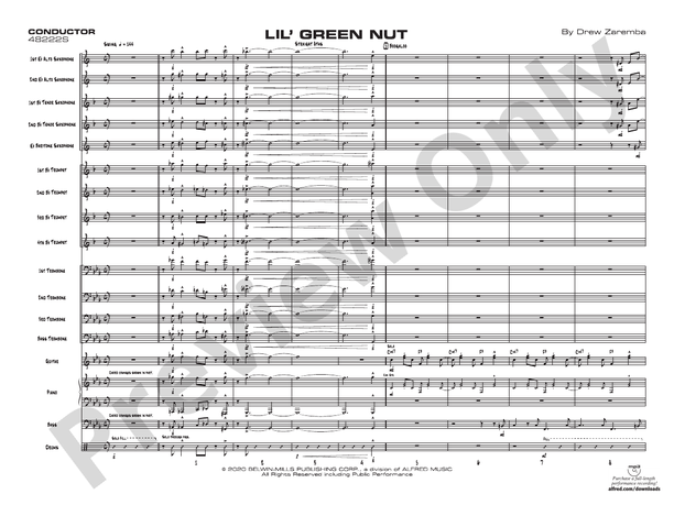 Lil' Green Nut – Jazz Ensemble Conductor Score & Parts (Digital Download)