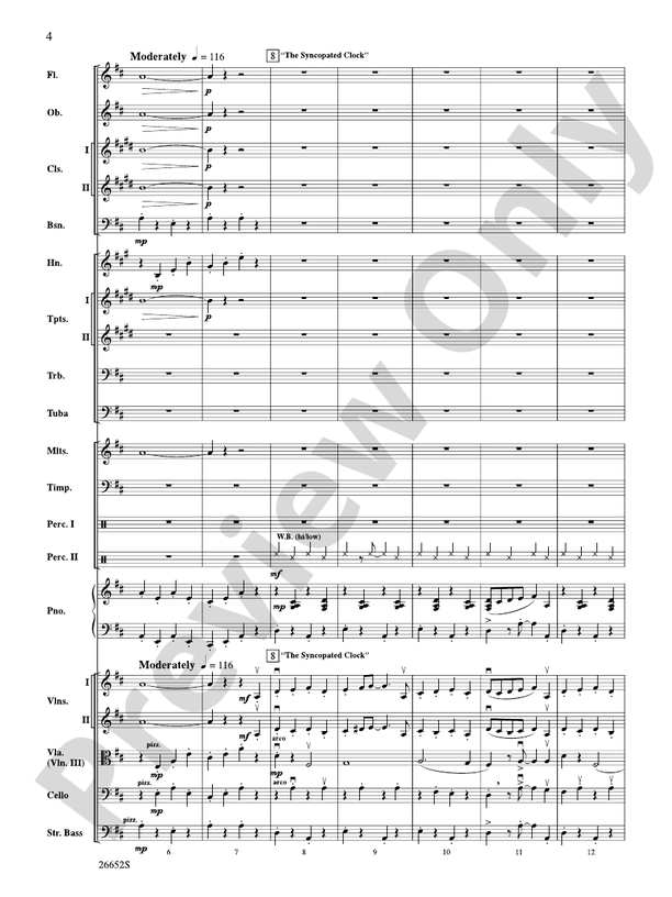 Leroy Anderson Favorites – Full Orchestra Conductor Score & Parts (Digital Download)