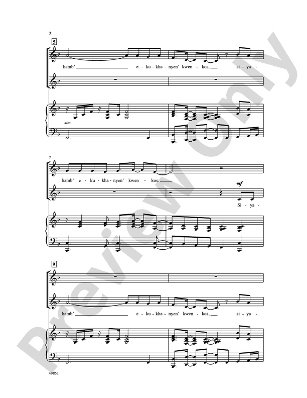 Siyahamba - 2 Part Treble Choral Octavo (Digital Download)