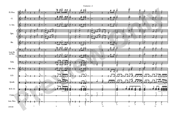 How the West Was Won – Marching Band Conductor Score & Parts (Digital Download)