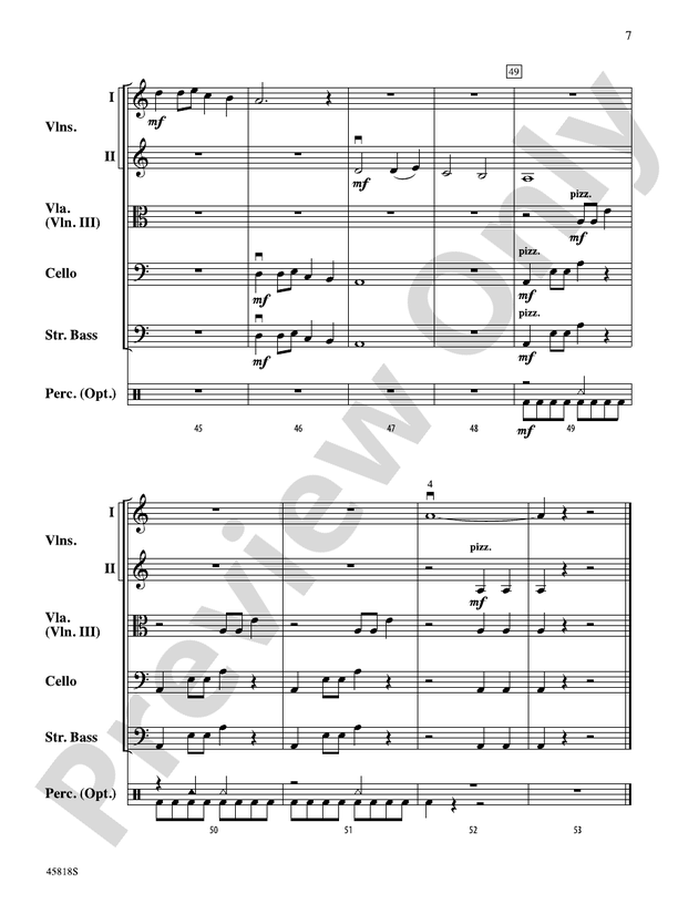 Chant de Noel - String Orchestra Conductor Score & Parts (Digital Download)