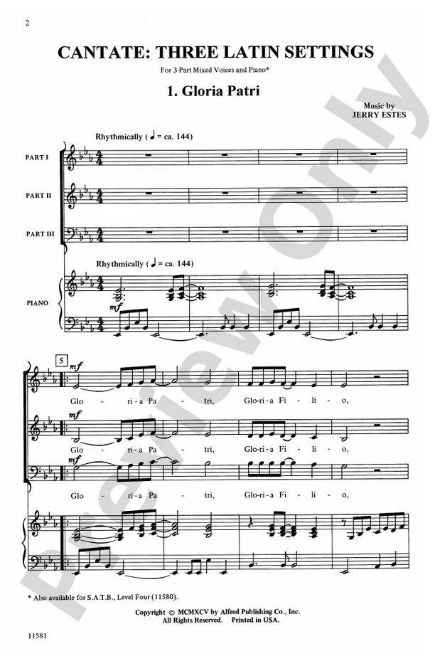Cantate – 3-Part Mixed Choral Octavo (Digital Download)