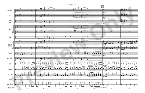 Gonna Fly Now (Theme from Rocky), Arr. Brian Scott – Marching Band Conductor Score & Parts (Digital Download)
