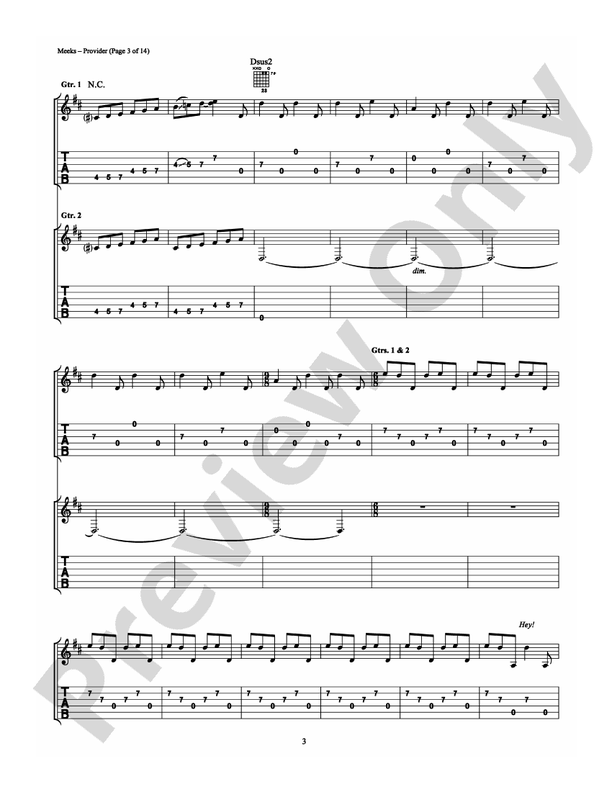 Provider - Guitar TAB (Digital Download)