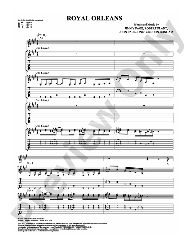 Royal Orleans - Guitar TAB (Digital Download)