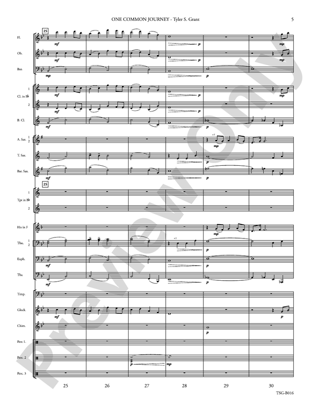 One Common Journey - Concert Band Conductor Score & Parts (Digital Download)
