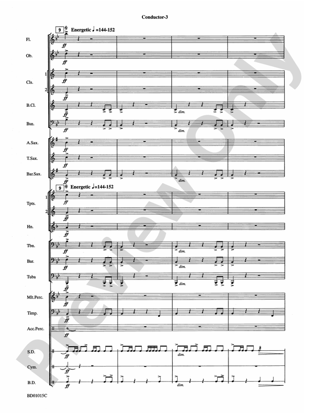 Ash Lawn Echoes (An Overture for Band) - Concert Band Conductor Score & Parts (Digital Download)