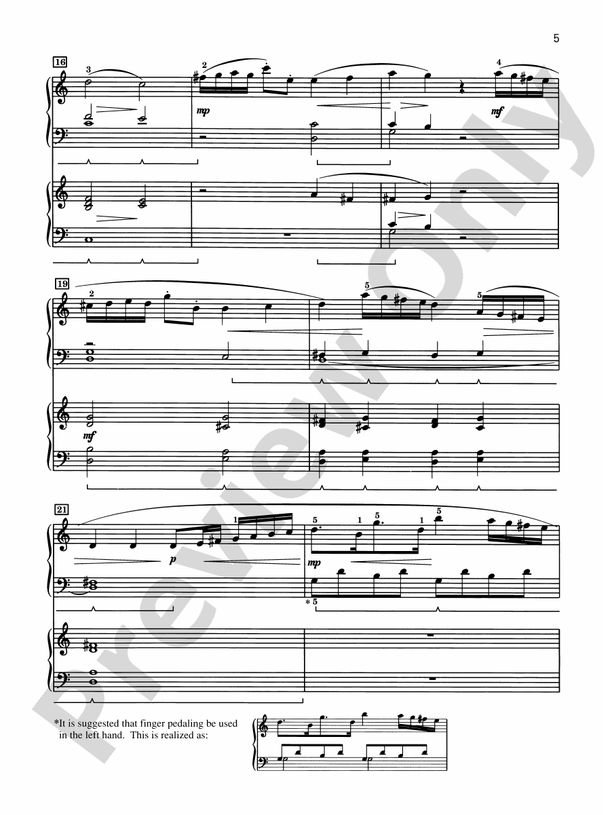 Concerto in C Major: In Three Movements for Solo Piano with Piano Accompaniment - 2 Pianos, 4 Hands (Digital Download)