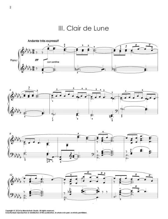 Debussy - Suite Bergamasque - Piano Solo Mondschein MSP528491