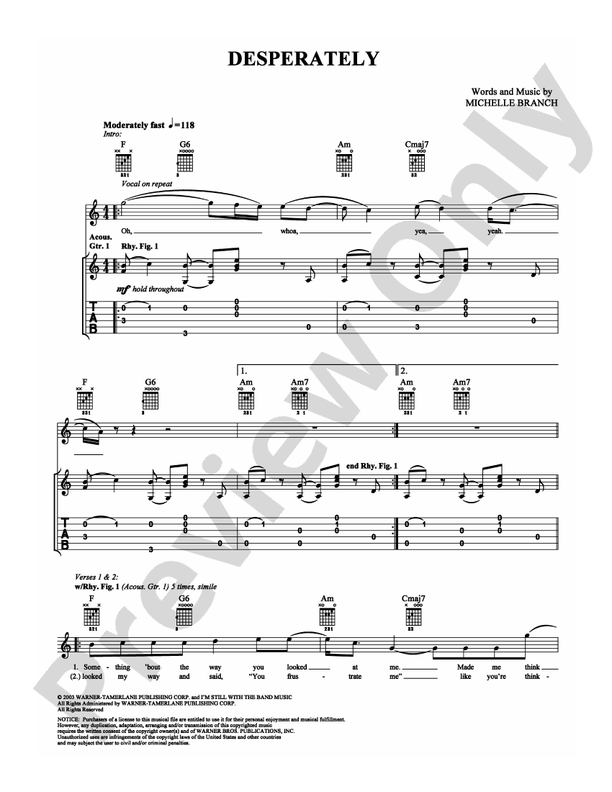 Desperately - Guitar TAB (Digital Download)