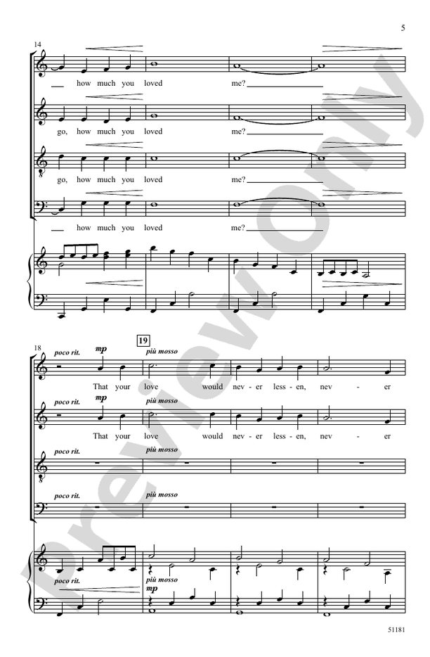 Did You Never Know? - SATB Choral Octavo (Digital Download)