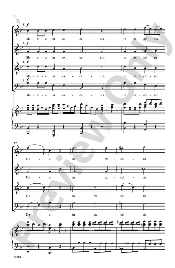 Gloria (from Harmoniemesse) – SATB Choral Octavo (Digital Download)