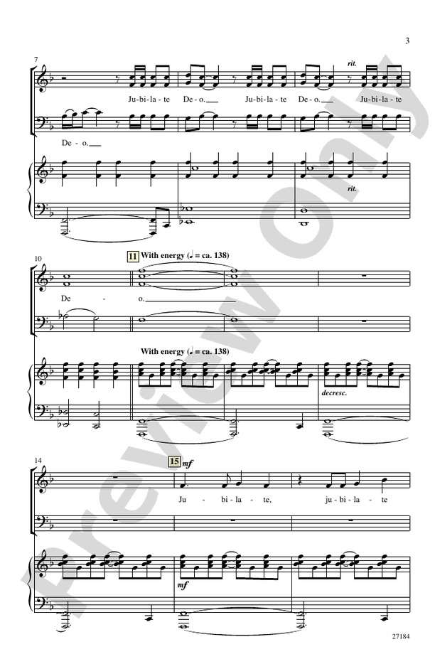 Jubilate Deo – 3-Part Mixed Choral Octavo (Digital Download)