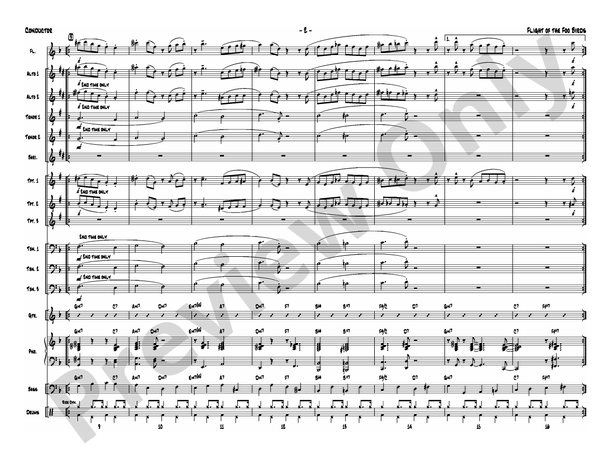 Flight of the Foo Birds (Arr. Roy Phillippe) - Jazz Ensemble Conductor Score & Parts (Digital Download)