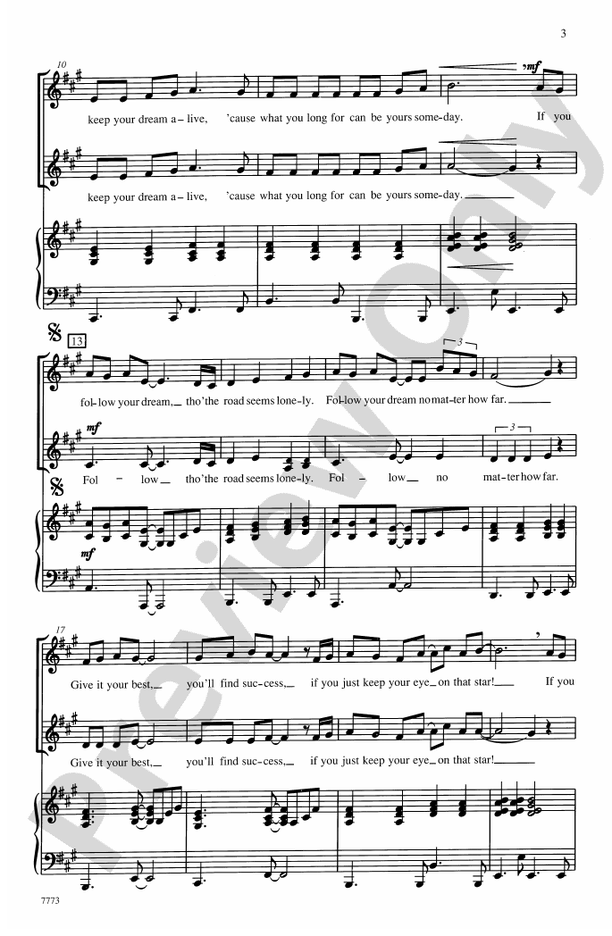 Follow Your Dream – 2-Part Choral Octavo (Digital Download)