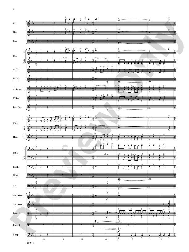 Clouds That Sail in Heaven - Concert Band Conductor Score & Parts (Digital Download)