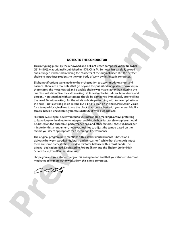 March to Nowhere - Concert Band Conductor Score & Parts (Digital Download)