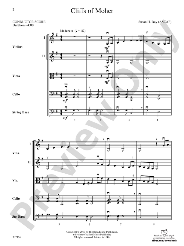 Cliffs of Moher – String Orchestra Conductor Score & Parts (Digital Download)