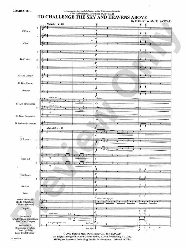 To Challenge the Sky and Heavens Above - Concert Band Conductor Score & Parts (Digital Download)
