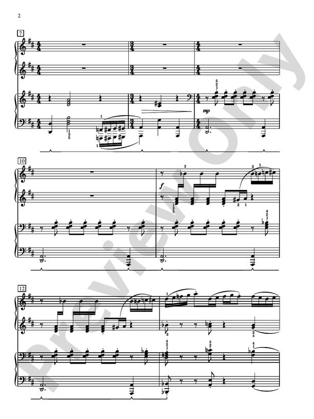 Concertino in D Major - 2 Pianos, 4 Hands (Digital Download)