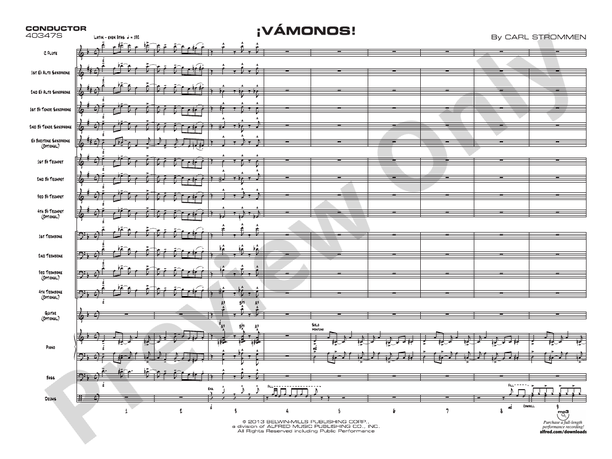 Vamonos! - Jazz Ensemble Conductor Score & Parts(Digital Download)