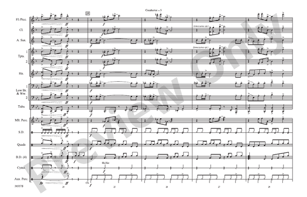 Soul Man – Marching Band Conductor Score & Parts (Digital Download)