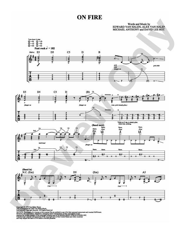 On Fire - Guitar TAB (Digital Download)