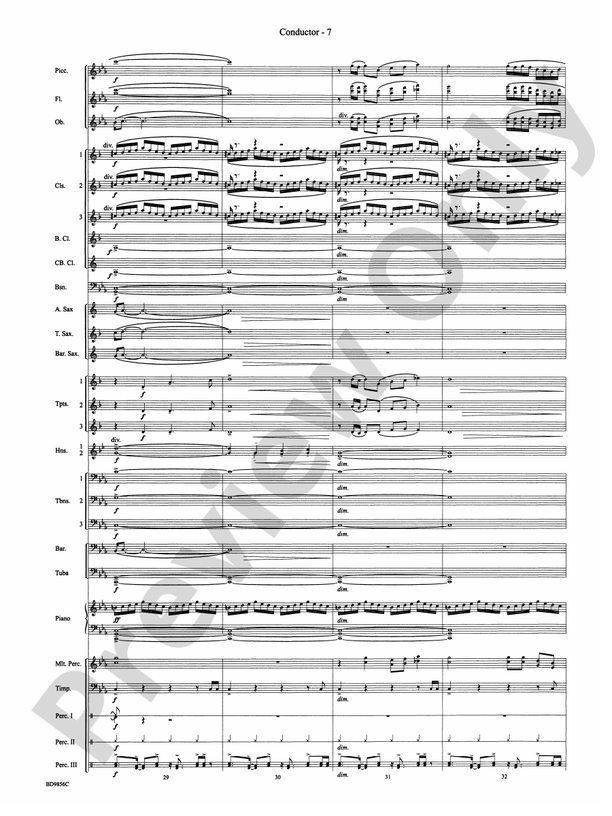 Songs of Earth, Water, Fire and Sky - Concert Band Conductor Score & Parts (Digital Download)
