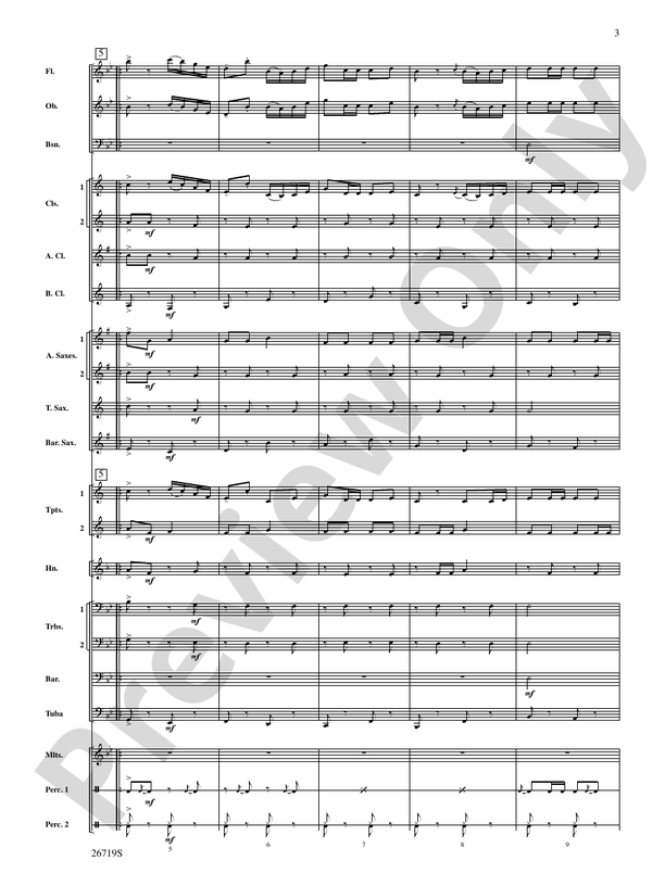 Hands Across the Sea - Concert Band Conductor Score & Parts (Digital Download)