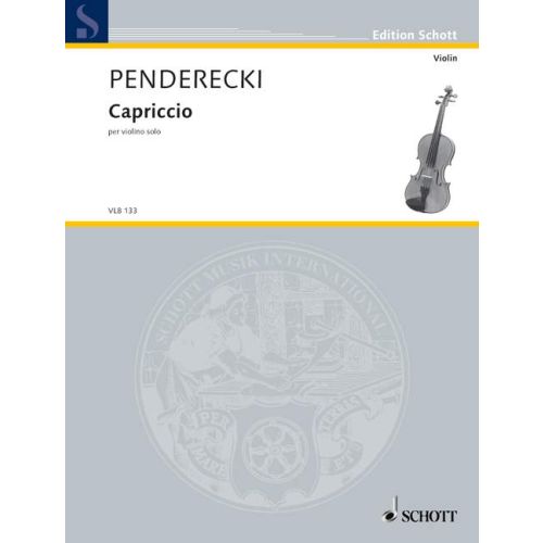 Penderecki - Capriccio - Violin Solo Schott VLB133