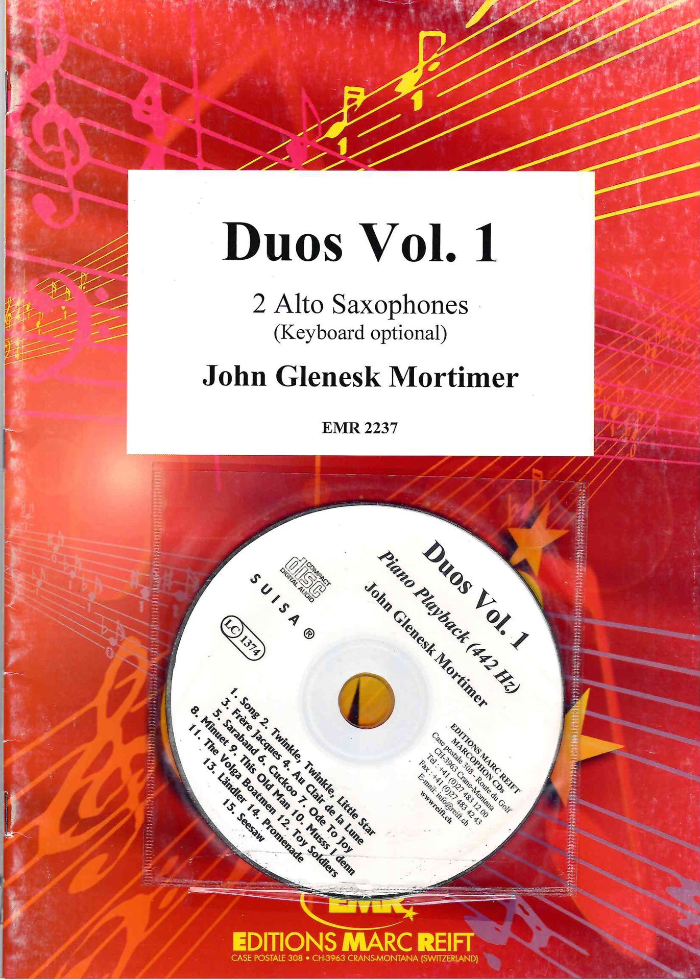 Mortimer - Duos Volume 1 - 2 Alto Saxophones/CD/Keyboard Optional Reift EMR2237