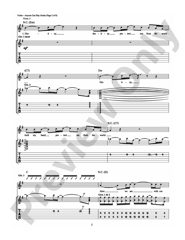 Anyone Can Play Guitar - Guitar TAB (Digital Download)