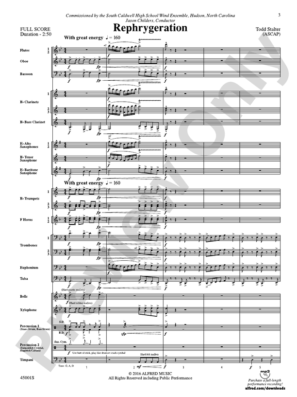 Rephrygeration - Concert Band Conductor Score & Parts (Digital Download)