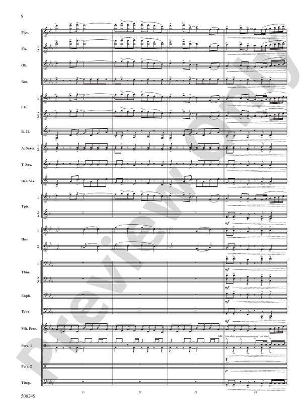 A Beacon of Light - Concert Band Conductor Score & Parts (Digital Download)