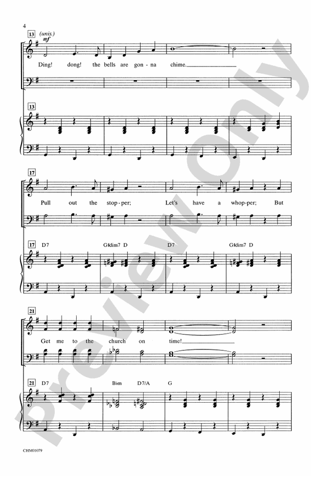 Get Me to the Church on Time – SATB Choral Octavo (Digital Download)