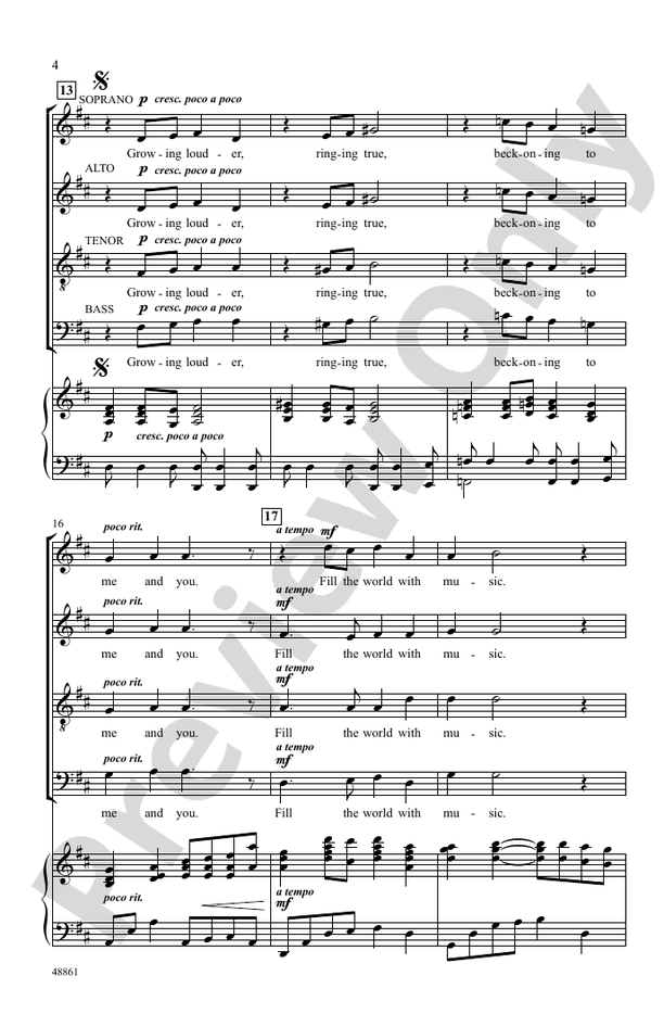 Fill the World with Music – SATB Choral Octavo (Digital Download)
