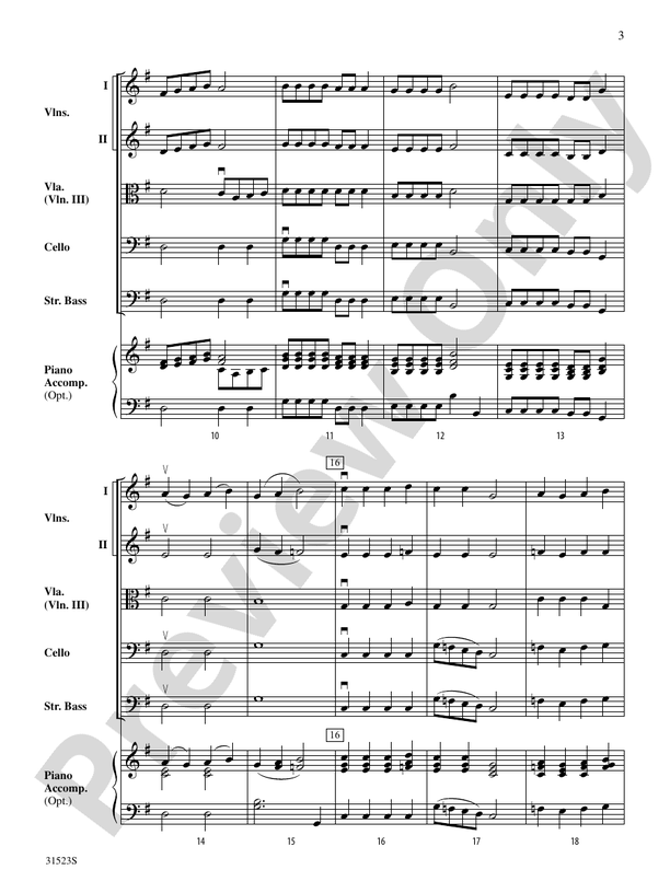 Holiday Carol Collage – String Orchestra Conductor Score & Parts (Digital Download)