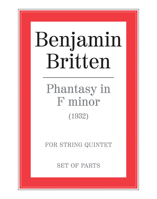 PHANTASY STRING QUINTET (2 VIOLINS 2 VIOLAS & CELLO) (SET OF PARTS) - Faber 0571506674